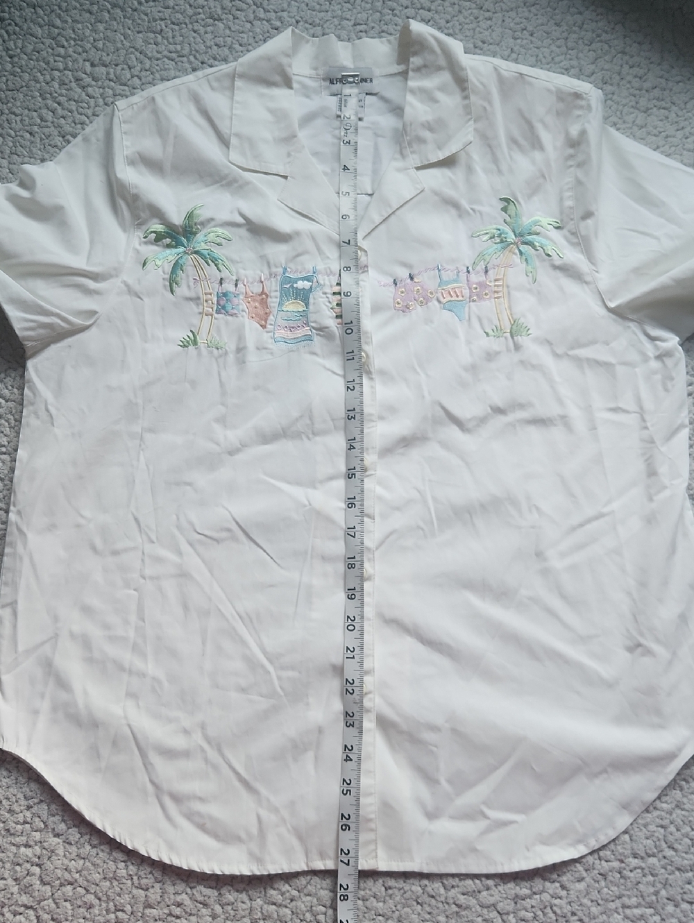 Alfred Dunner NWT Womens Summer, Tropical, Beach Graphic Vacation Shirt Sz 12 - Picture 9 of 10